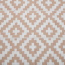 Tappeto da Esterno Reversibile 182x274 cm con Fantasia Geometrica Caffè e Bianco   