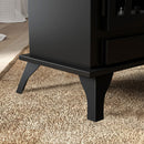 Camino a Bioetanolo da Pavimento 45x28x54 cm Bruciatore 1,2L Nero