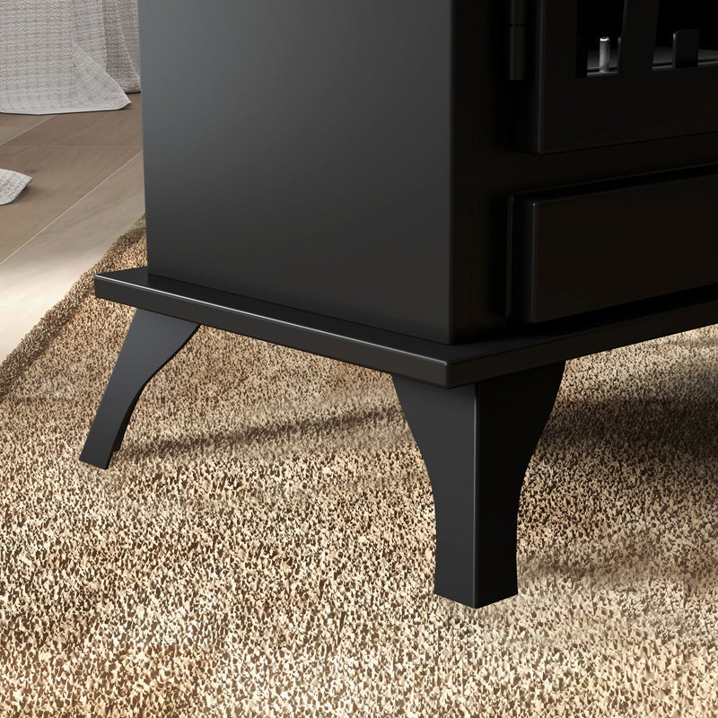 Camino a Bioetanolo da Pavimento 45x28x54 cm Bruciatore 1,2L Nero