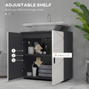 Mobile Sotto Lavabo Bagno 2 Ante 60x30x60 cm in Legno Grigio