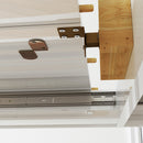 Tavolo da Pranzo Allungabile 120-160x80x78 cm per 4-6 Persone con Pannelli a Ribalta in Legno Bianco 