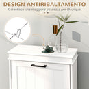 Scarpiera Salvaspazio Design Moderno 2 Cassetti Ribaltabili 54x24x82,5 cm Bianco 