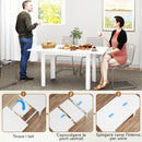 Tavolo da Pranzo Allungabile 120-160x80x78 cm per 4-6 Persone con Pannelli a Ribalta in Legno Bianco 