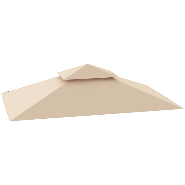 Copertura per Gazebo da Giardino 244x152 cm a 2 Livelli in Poliestere 160gsm Beige online