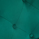 Poltrona a Dondolo con Schienale Alto Cuscino e Braccioli in Velluto Verde  