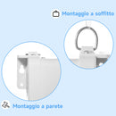 Telo per Proiettore 120"" 16:9 Motorizzato con Telecomando Fissaggio a Muro e Soffitto Bianco
