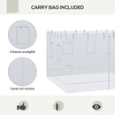 Pareti per Gazebo 3 Pezzi 300x195 cm in Rete di Nylon Bianco