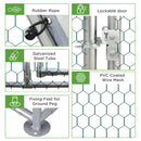 Recinto per Galline 280x190x195 cm con Copertura in Acciaio