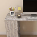 Scrivania Angolare da Ufficio 140x120x78 cm con Cassetti e Scaffale Girevole Grigio effetto Legno  