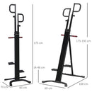 Vertical Climber Altezza Regolabile 100x60x175-195 cm con Monitor LCD in Acciaio e ABS Nero