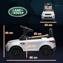 Macchina Elettrica per Bambini Licenza Land Rover Discovery 6V Velocità 3km/h Bianco 