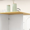 Tavolo Salvaspazio Pieghevole a 2 Ribalte per 2-4 Persone Quercia  