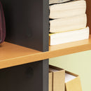 Libreria Moderna a 5 Livelli 13 Ripiani 95x25x150,5 cm in Truciolato Grigia e Color Legno