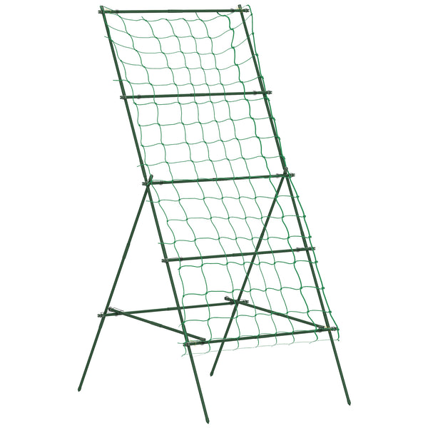 prezzo Supporto per Piante Rampicanti 101x133x227 cm a Livelli Regolabili con Rete in Acciaio PE e PP Verde