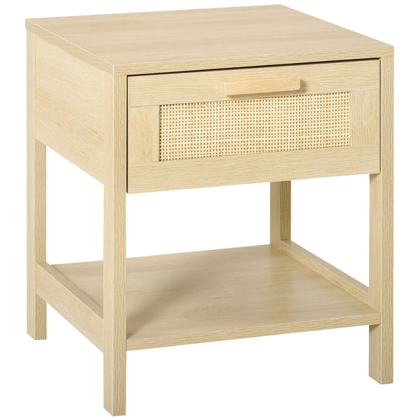 prezzo Comodino 1 Cassetto 1 Ripiano 40x40x48 cm in MDF color Legno