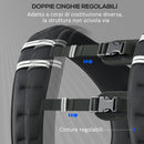 Giubbotto Zavorrato 8 kg Traspirante con Tasca Portaoggetti e Spallacci 40x35 cm in tessuto Oxford Nero