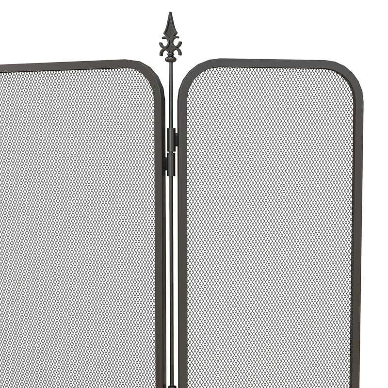 Parascintille con Antine 96x1,3x56 cm in Metallo Nero  