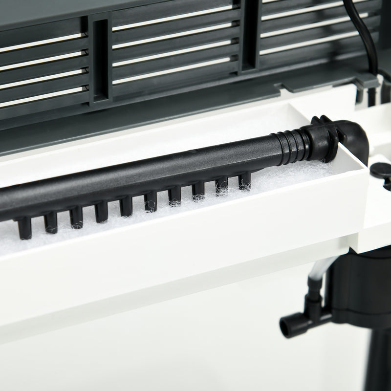 Acquario con LED 13 Litri 29x20x30,5 cm con Fori di Ventilazione in Vetro HD e ABS