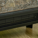 Camino Elettrico 2000W 40,5x20x62 cm con LED Effetto Fiamma Nero