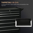 Carrello Porta Utensili da Officina con 7 Cassetti Serratura con Chiavi 69x33x75 cm Nero