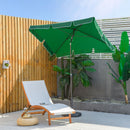 Ombrellone da Giardino Rettangolare 2x2.4 m Palo in Alluminio Verde e Nero  -2