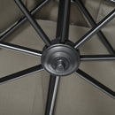 Ombrellone da Giardino 2.5x2.5 m con Rotazione 360° e Parasole Regolabile a Manovella Grigio Chiaro  