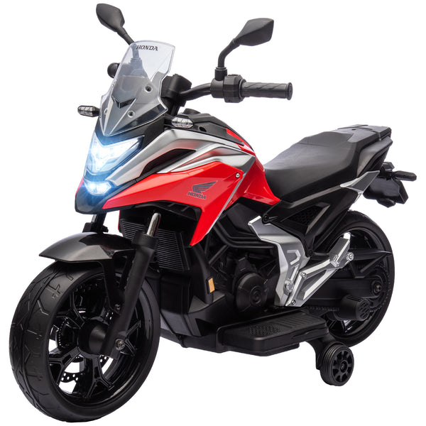 online Moto Elettrica per Bambini Licenza Honda con Fari e Rotelle Rosso