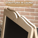 Lavagna Magnetica per Bambini 51x42x101 cm con Accessori in Legno di Abete