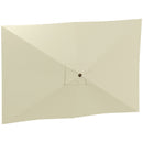 Telo di Ricambio per Ombrellone Rettangolare 3x2 m a 6 Stecche Poliestere Anti UV 50+ Beige   