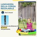 Playground 6 in 1 350x183x200 cm con Altalene Canestro Arrampicata per Bambini 3-8 Anni   