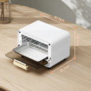 Forno Elettrico 12L Timer e Temperatura Regolabile 31,5x27,7x22,7 cm Bianco e Oro  
