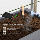 Fioriera Rialzata 100x30x70,5 cm con Ripiano Inferiore e 2 Fori di Drenaggio in Legno di Abete Grigio  