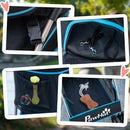 Passeggino per Cani Convertibile in Trasportino 82x49,5x98 cm in Acciaio e Poliestere Azzurro e Nero   