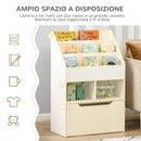 Libreria per Bambini 60x29,9x90 cm con Ripiani e 1 Cassetto in MDF Bianco