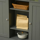 Isola da Cucina con Piano a Ribalta 110x66x97 cm in MDF e Legno Grigio