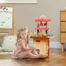 Cucina Giocattolo per Bambini 48x26x64 cm Trolley Portatile con 36 Pezzi   