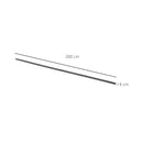 Binario per Porta Scorrevole Singola Stile Rustico 200x4x0,6 cm in Acciaio al Carbonio Marrone  