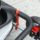 Passeggino per Cani Taglia Piccola Pieghevole con Copertura Antipioggia e Freni Grigio    