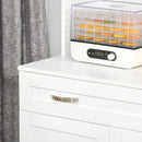 Mobile Dispensa da Cucina 80x48x170 cm con Ante in Vetro Bianco   