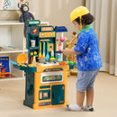 Cucina Giocattolo per Bambini 55x23x74,5 cm 77 Pezzi Verde e Arancione