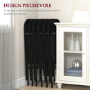 Set 6 Sedie Pieghevoli con Seduta Imbottita e Struttura in Acciaio Nero  