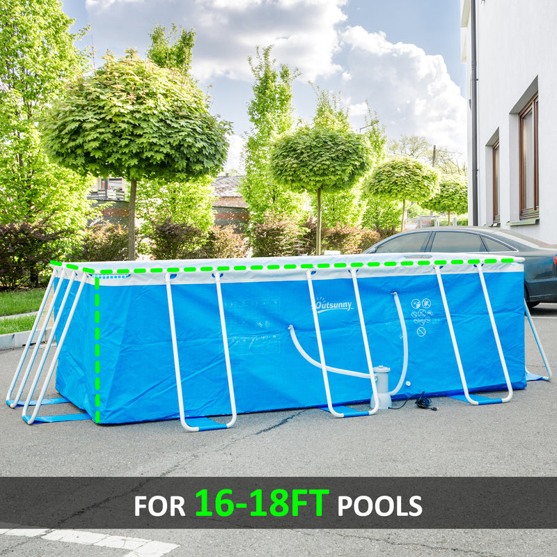 Pompa Filtro Portata 3785 L/h per Piscine Fuori Terra 5-5,5 m Bianco