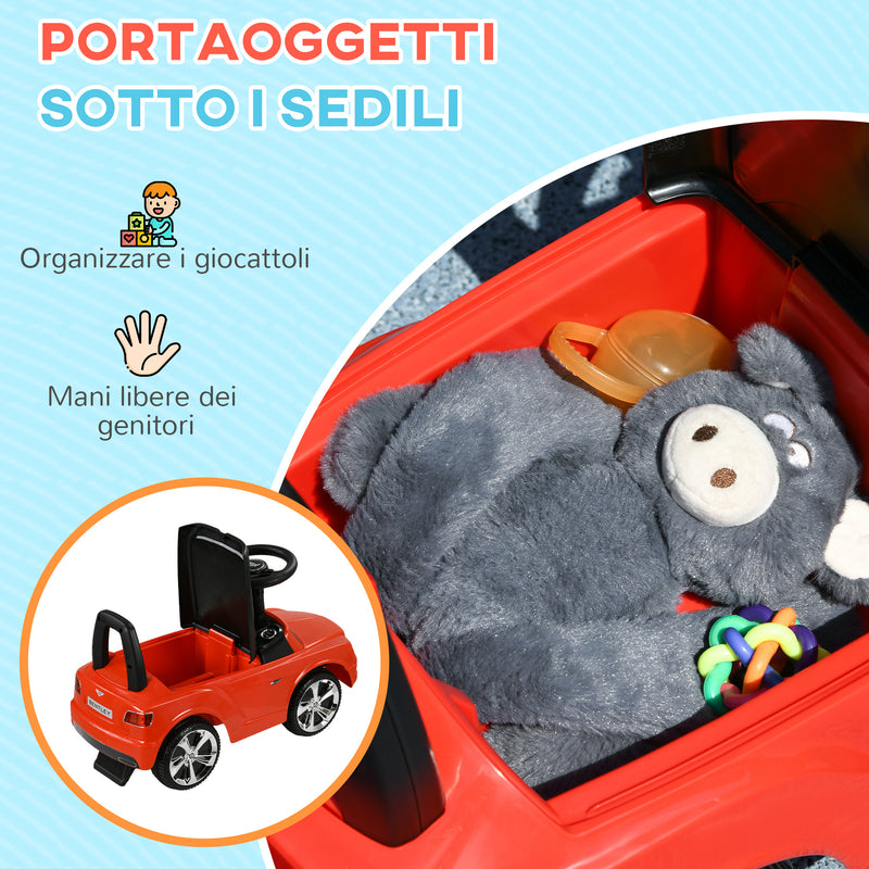 Macchina Cavalcabile a Spinta per Bambini Licenza Ufficiale Bentley Bentayga Rosso   