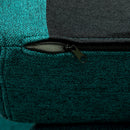 Poltrona Imbottita 96x87x87 cm Gambe in Acciaio in Tessuto Verde