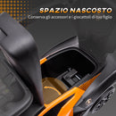 Auto Macchina Cavalcabile per Bambini Licenza Lamborghini Design 2 in 1 con Manubrio Passeggino Arancione e Nero