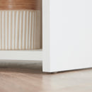 Isola da Cucina 3 Ripiani 105x65x90 cm  con Portacoltelli in Legno Truciolare Bianco