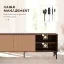 Mobile TV Fino a 65"" 2 Ante 2 Ripiani Aperti 150x40x56 cm in Legno Truciolare Marrone