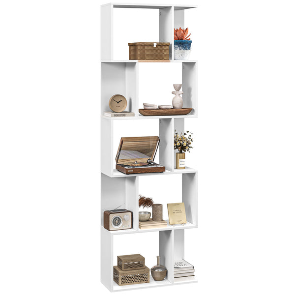 Mobile Libreria 5 Ripiani 60x24x184,5 cm Bianco acquista