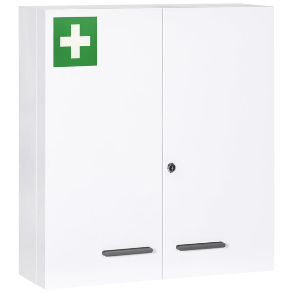 Armadietto Medicinali a 6 Ripiani con Serratura e 2 Chiavi 55x18x60 cm in Acciaio Bianco acquista
