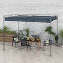 Telo di Ricambio per Pergola da Giardino 286x245 cm in Poliestere Grigio Scuro